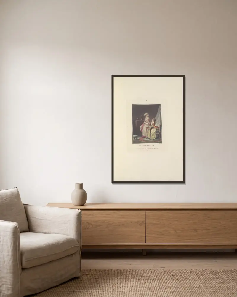 Der kleine Rat von Albert Christophle gerahmt an einer Wand