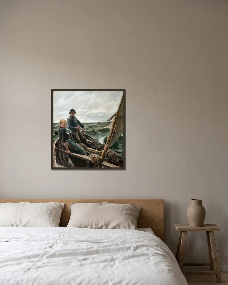 At Sea, Albert Edelfelt w ramie na ścianie