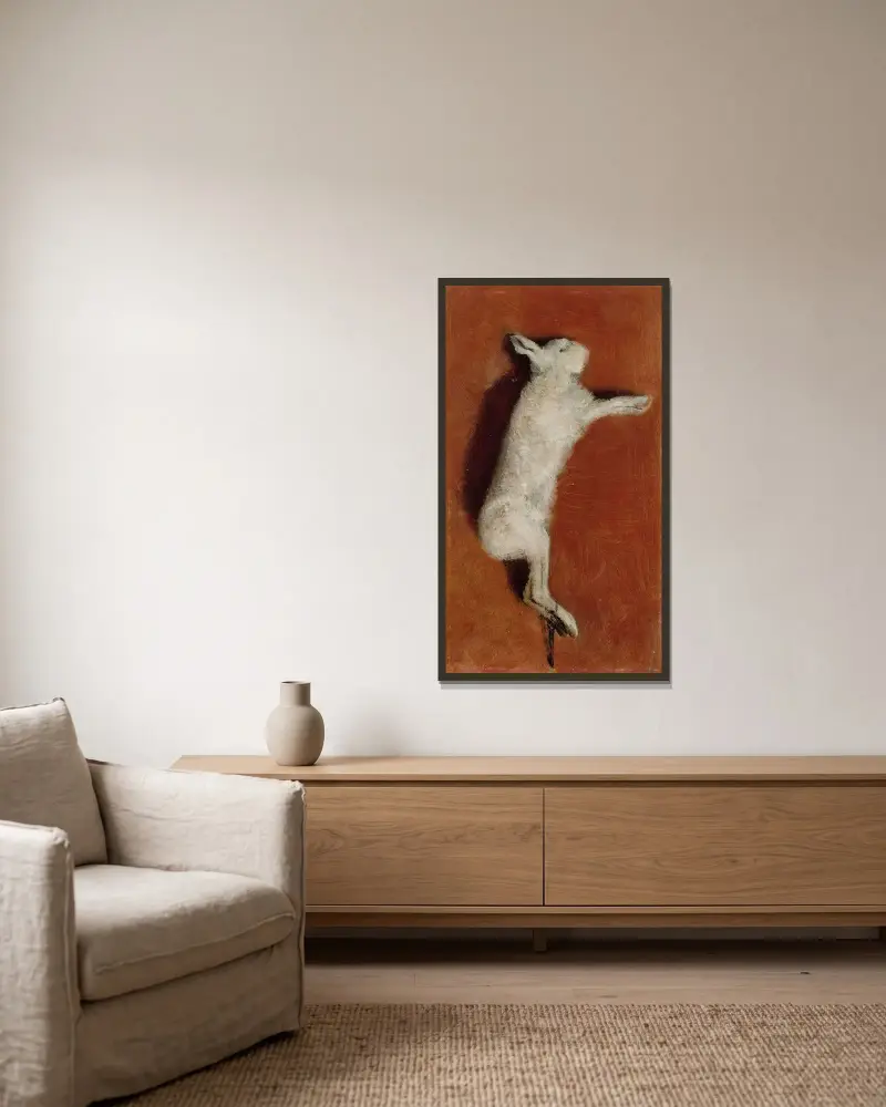 Dead Hare, Study, Albert Edelfelt w ramie na ścianie