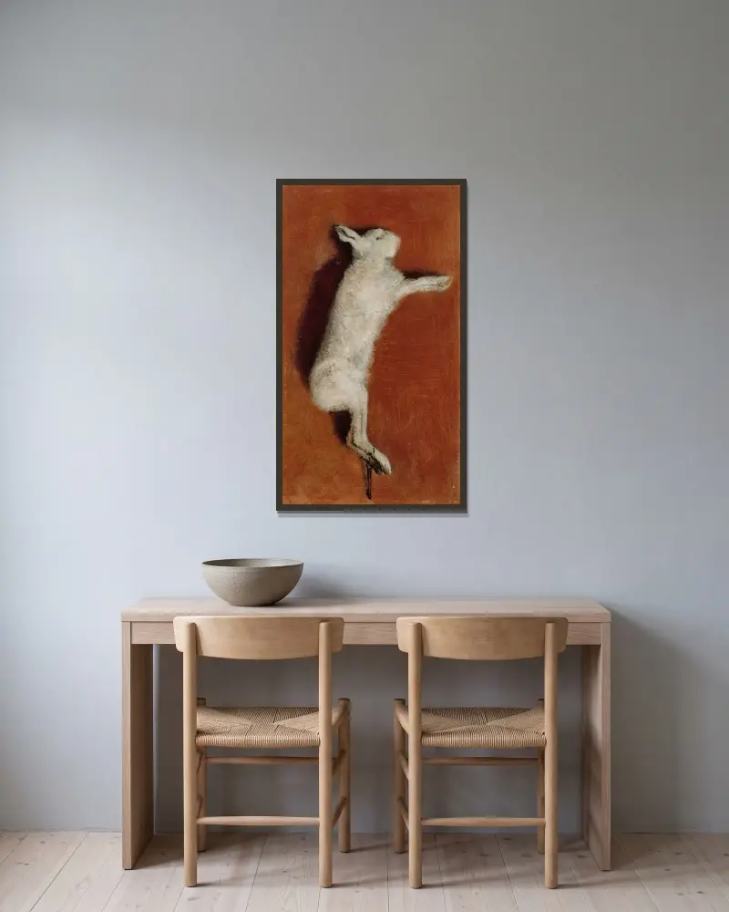 Dead Hare, Study, Albert Edelfelt w ramie na ścianie
