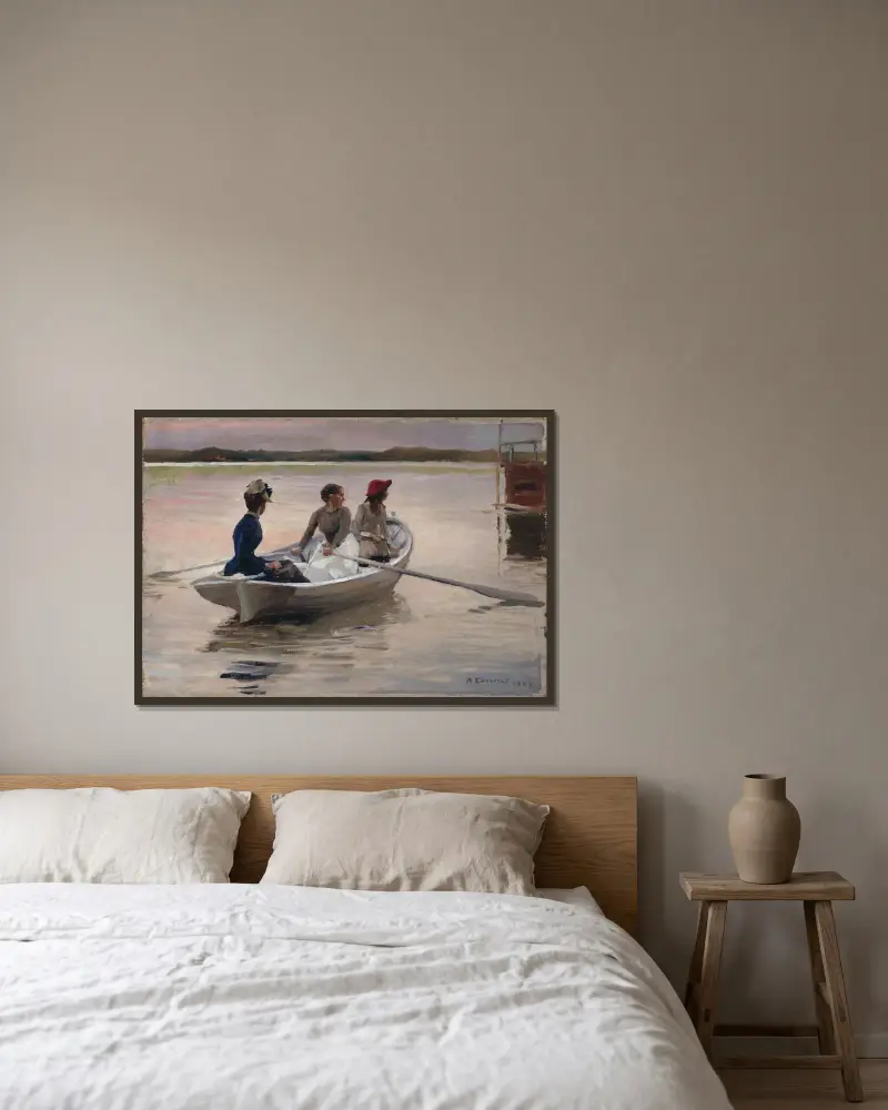 Girls in a Rowing Boat (Summer in the Archipelago), Albert Edelfelt w ramie na ścianie