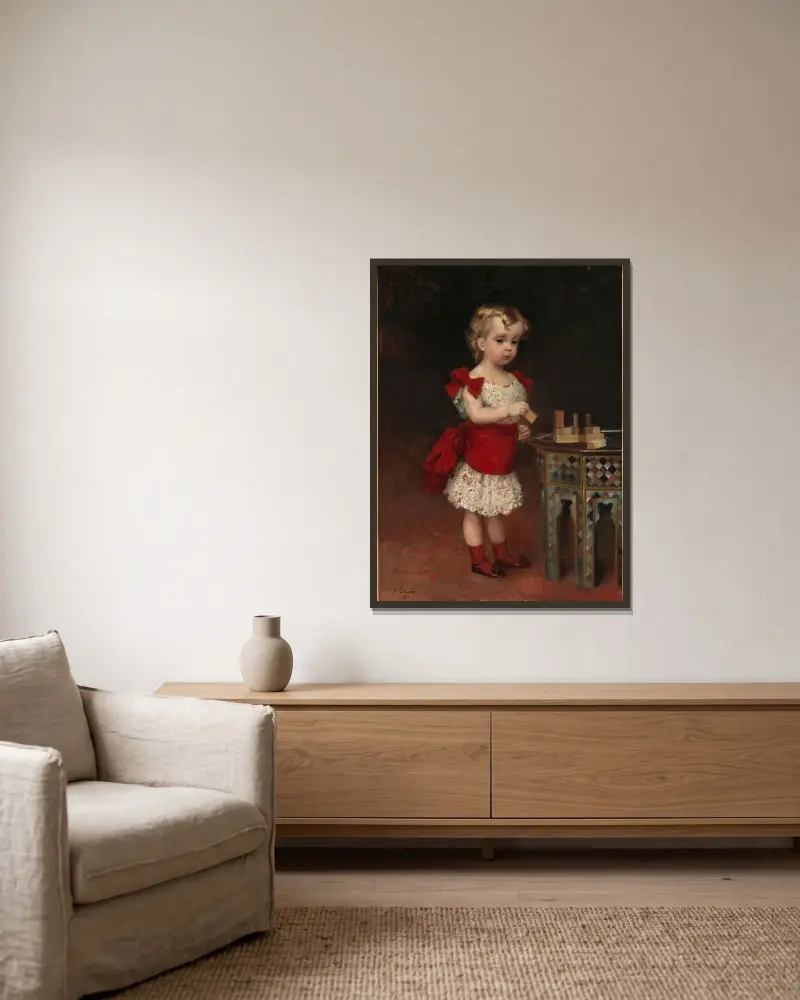 Grand Duke Andrei Vladimirovich as a child, Albert Edelfelt v rámu na stěně