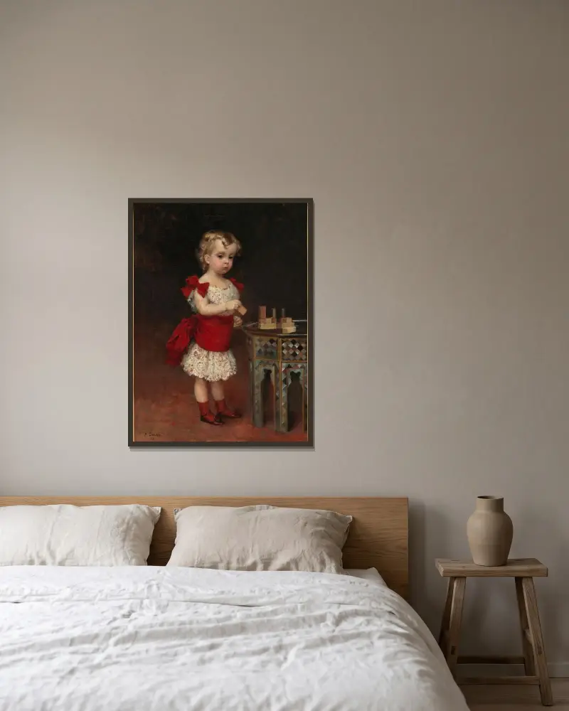 Grand Duke Andrei Vladimirovich as a child, Albert Edelfelt v rámu na stěně