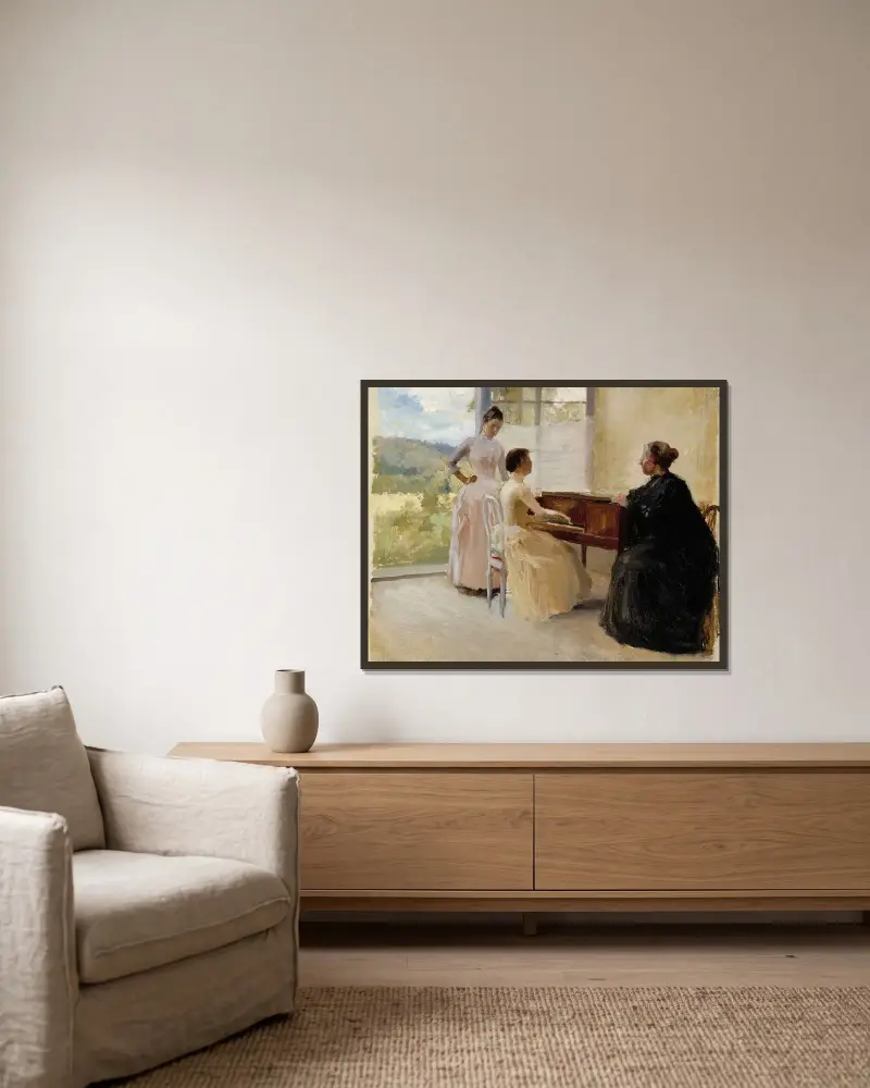 In The Drawing Room At Haikko, Study, Albert Edelfelt w ramie na ścianie