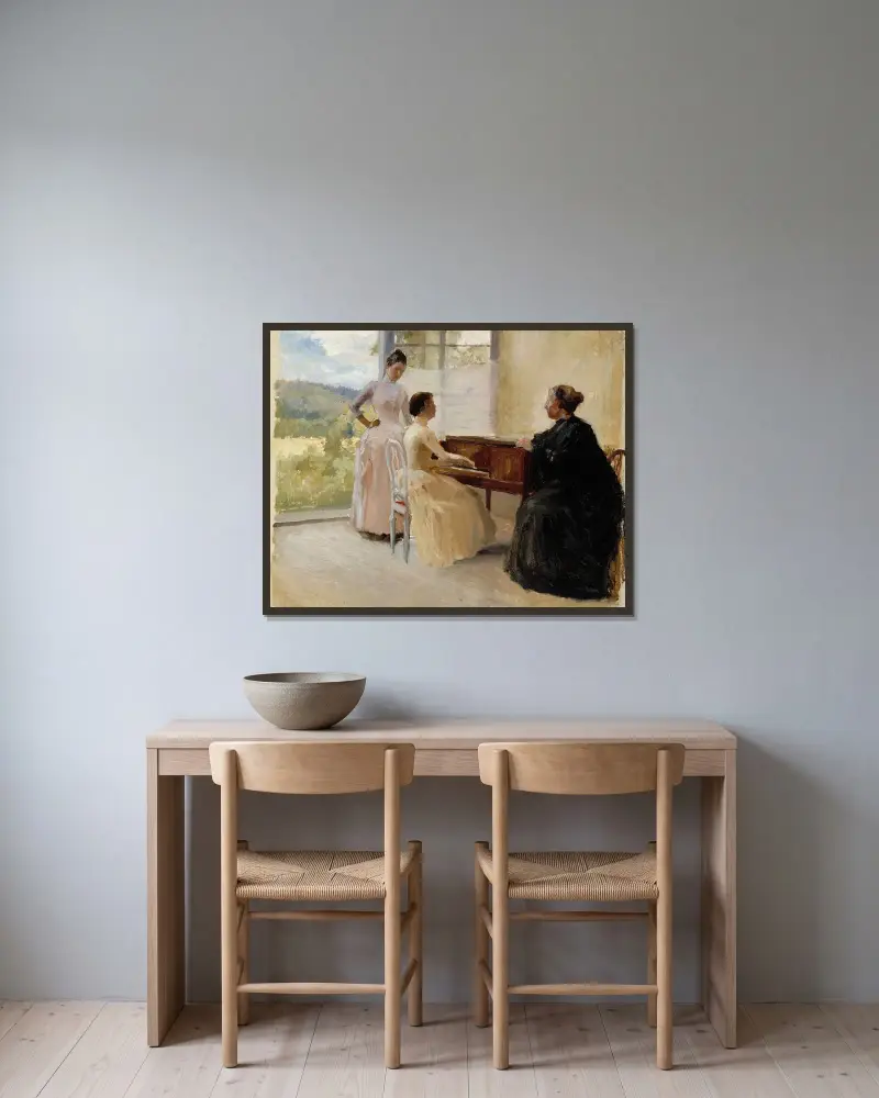 In The Drawing Room At Haikko, Study, Albert Edelfelt w ramie na ścianie