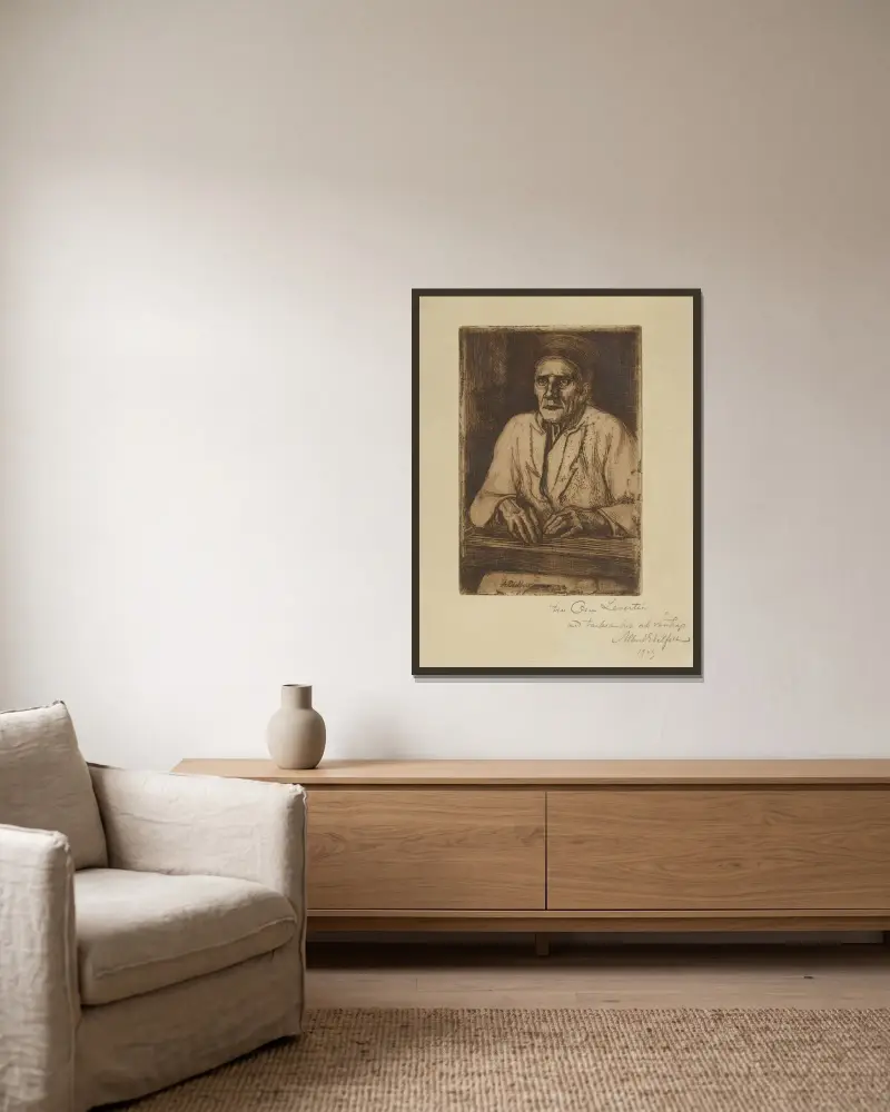 Larin Paraske with Kantele, Albert Edelfelt w ramie na ścianie