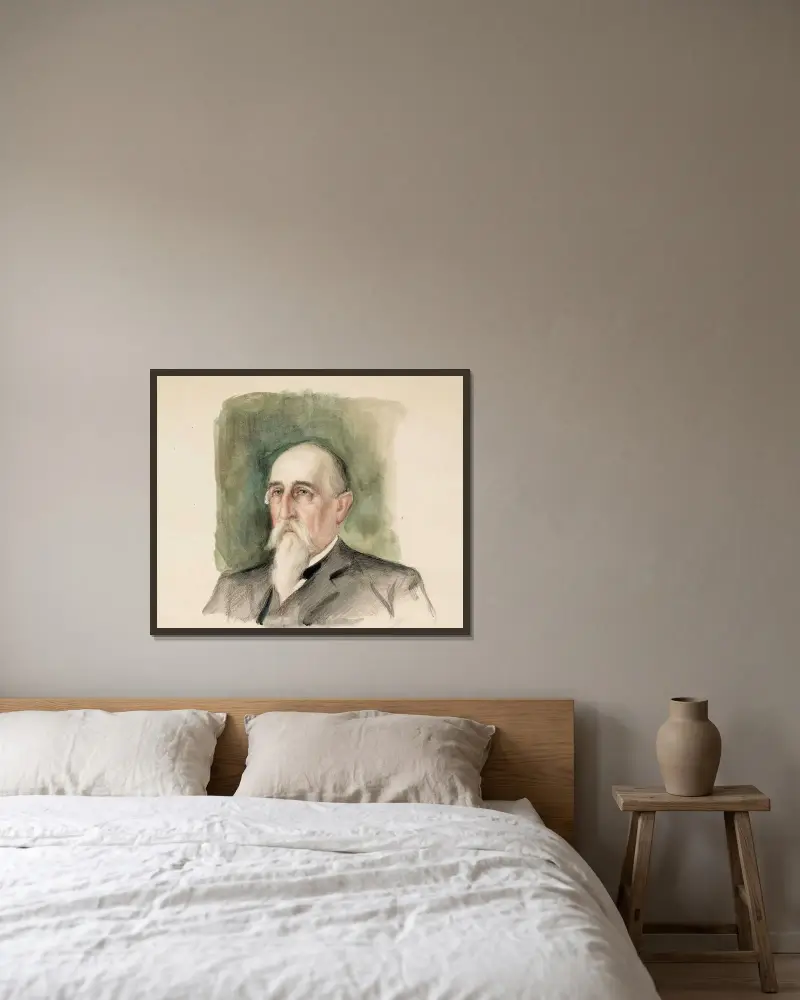 Leo Mechelin, Portrait Study, Albert Edelfelt w ramie na ścianie