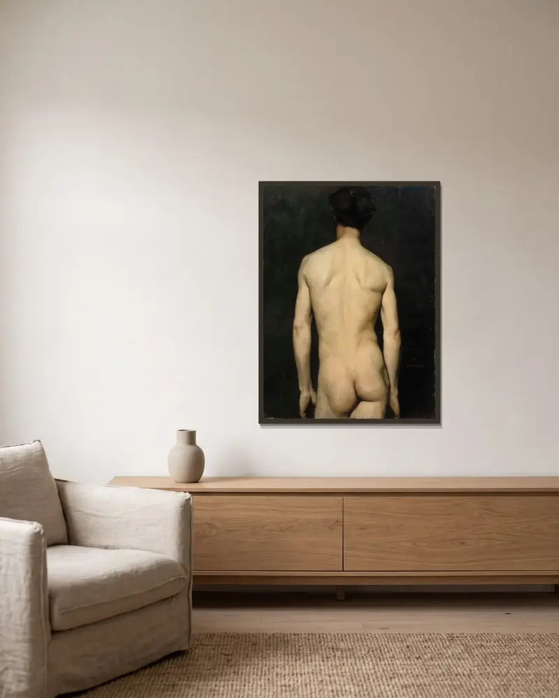 Male Model, Academy Study, Albert Edelfelt w ramie na ścianie