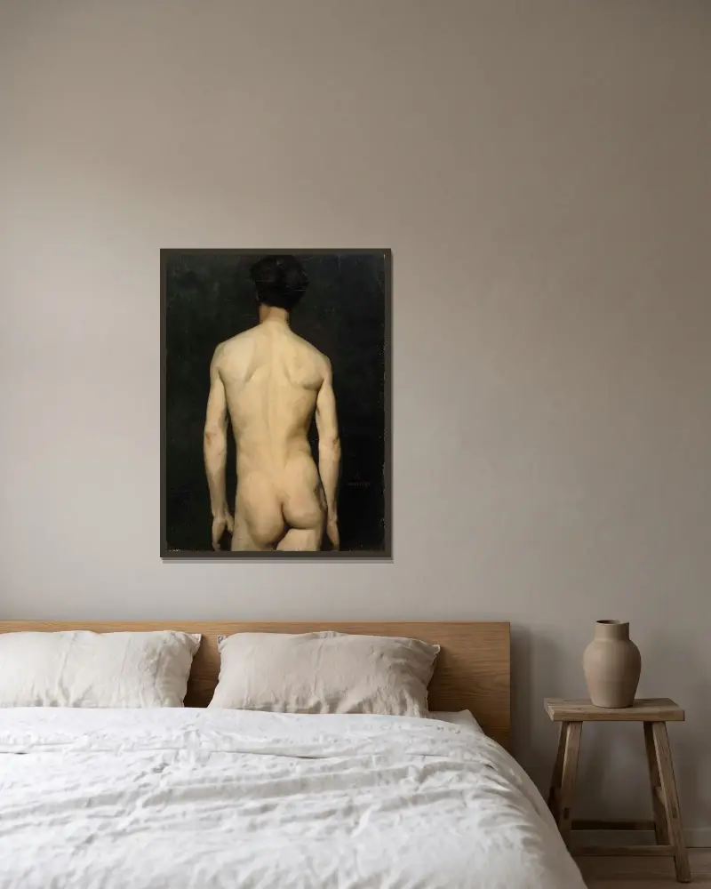 Male Model, Academy Study, Albert Edelfelt w ramie na ścianie