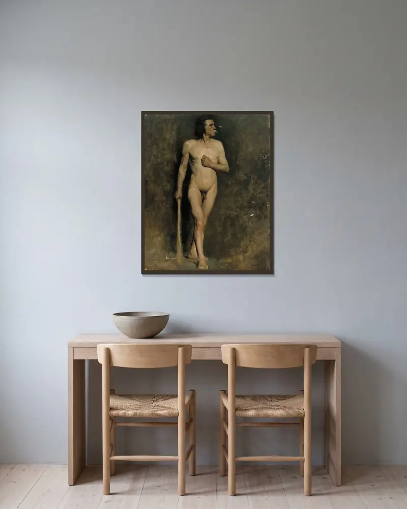Male model, Albert Edelfelt w ramie na ścianie