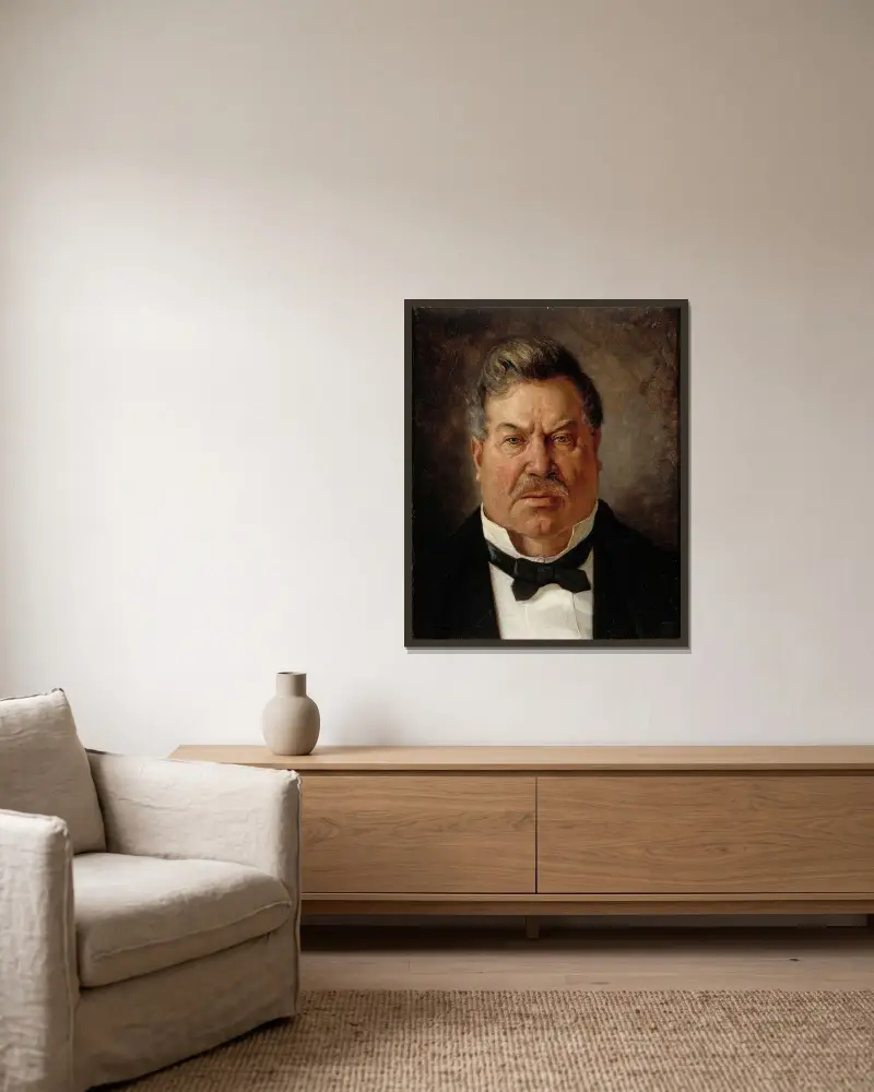 Portrait of August Streng, Albert Edelfelt v rámu na stěně