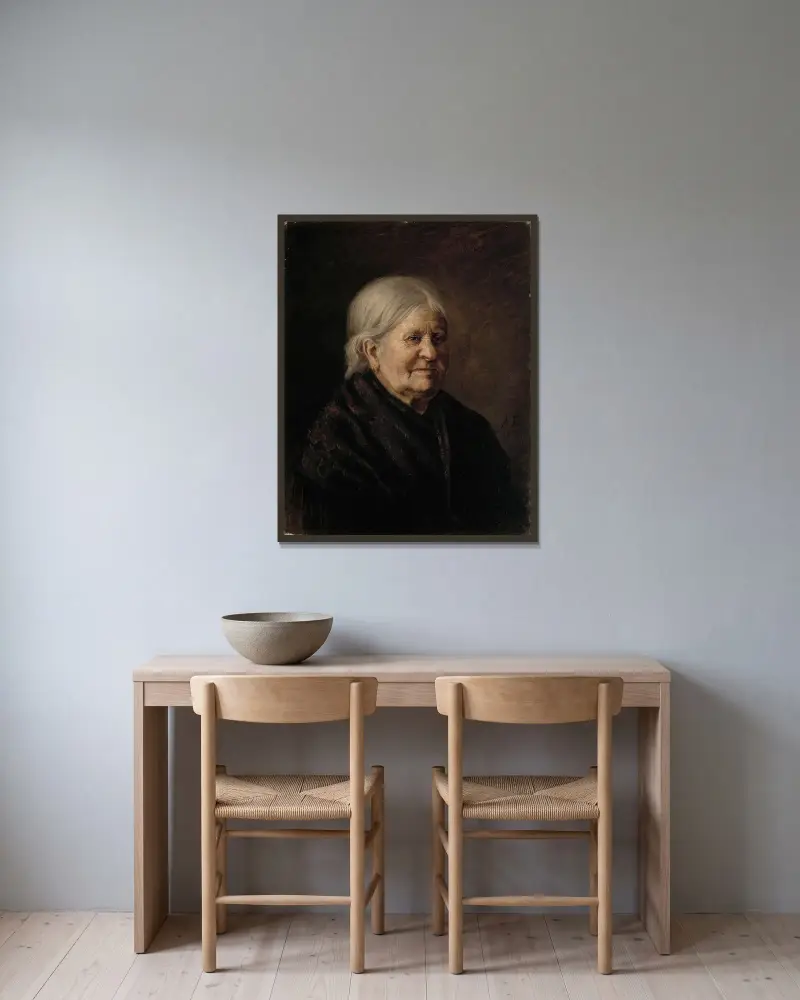 Portrait of Fredrika Snygg (Tajta), Albert Edelfelt w ramie na ścianie