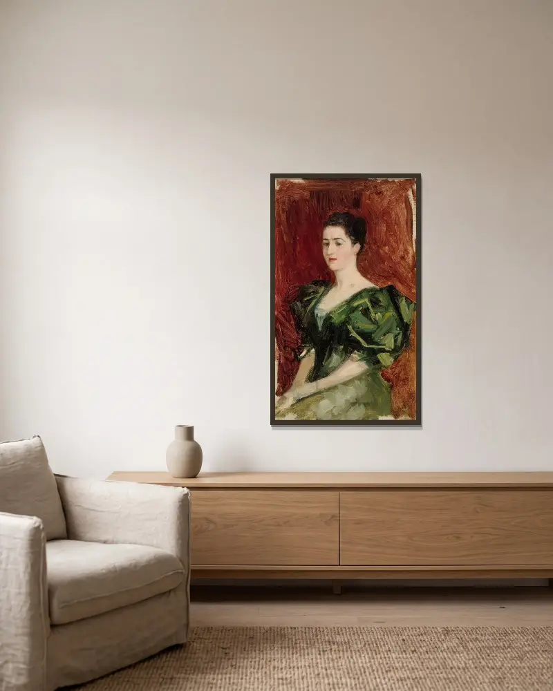 Portrait Of Mrs. Dagmar Dippell, Compositional Sketch, Albert Edelfelt w ramie na ścianie