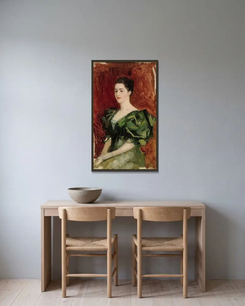 Portrait Of Mrs. Dagmar Dippell, Compositional Sketch, Albert Edelfelt w ramie na ścianie