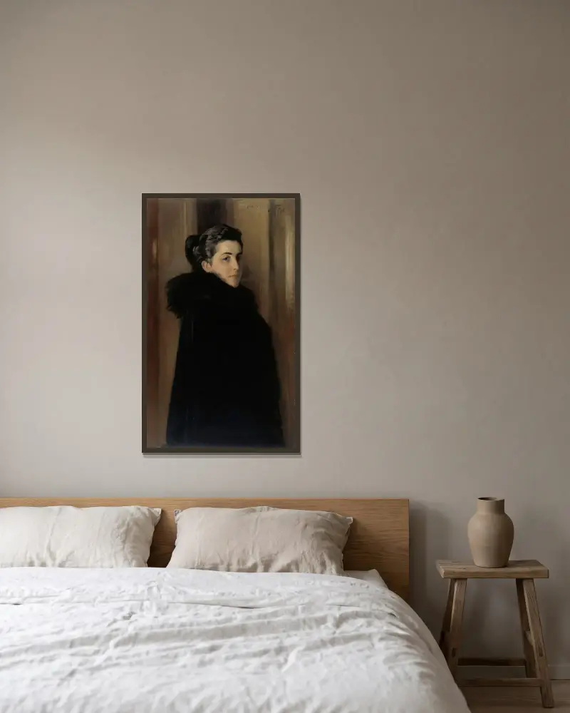 Portrait of the Artist’s Wife Ellan Edelfelt, Albert Edelfelt w ramie na ścianie