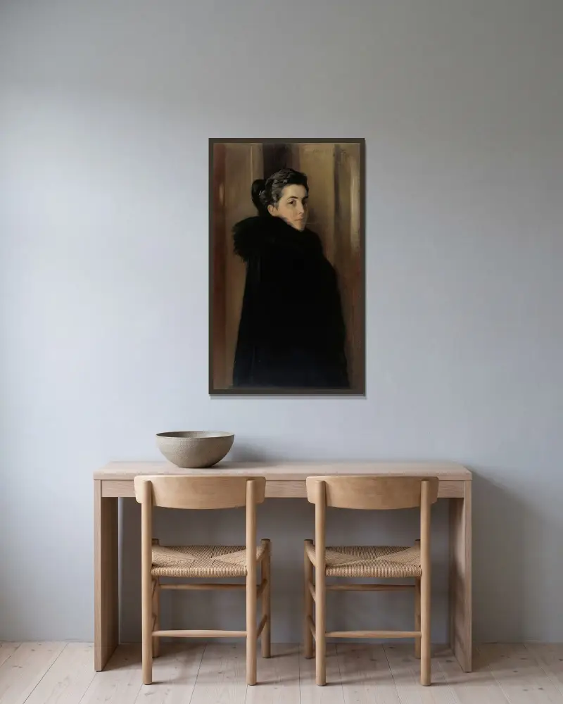 Portrait of the Artist’s Wife Ellan Edelfelt, Albert Edelfelt w ramie na ścianie