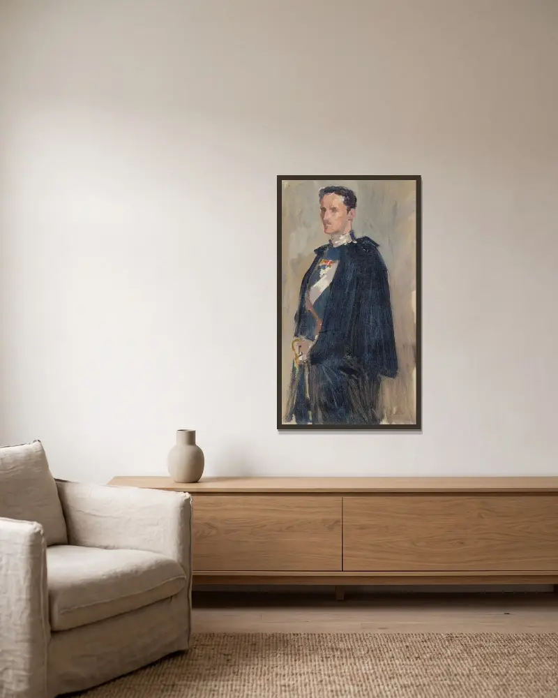 Skecth for the Portrait of Prince Carl, Albert Edelfelt w ramie na ścianie