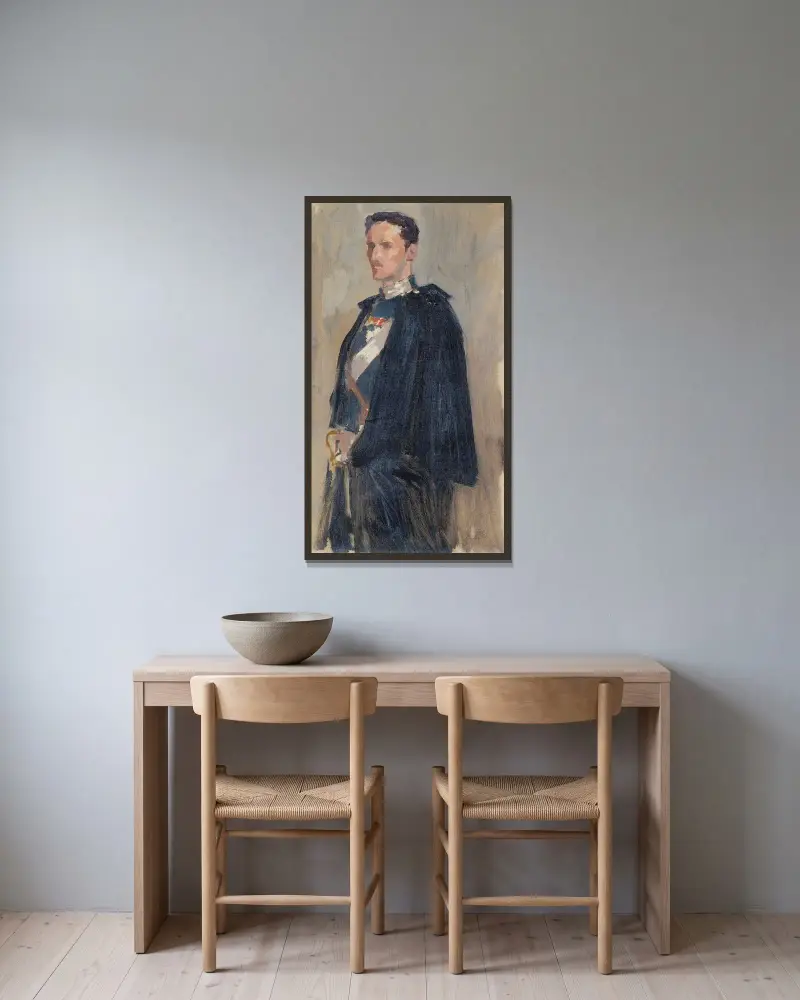 Skecth for the Portrait of Prince Carl, Albert Edelfelt w ramie na ścianie