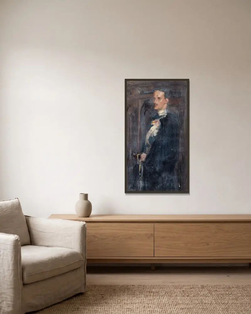 Skecth for the Portrait of Prince Carl, Albert Edelfelt w ramie na ścianie