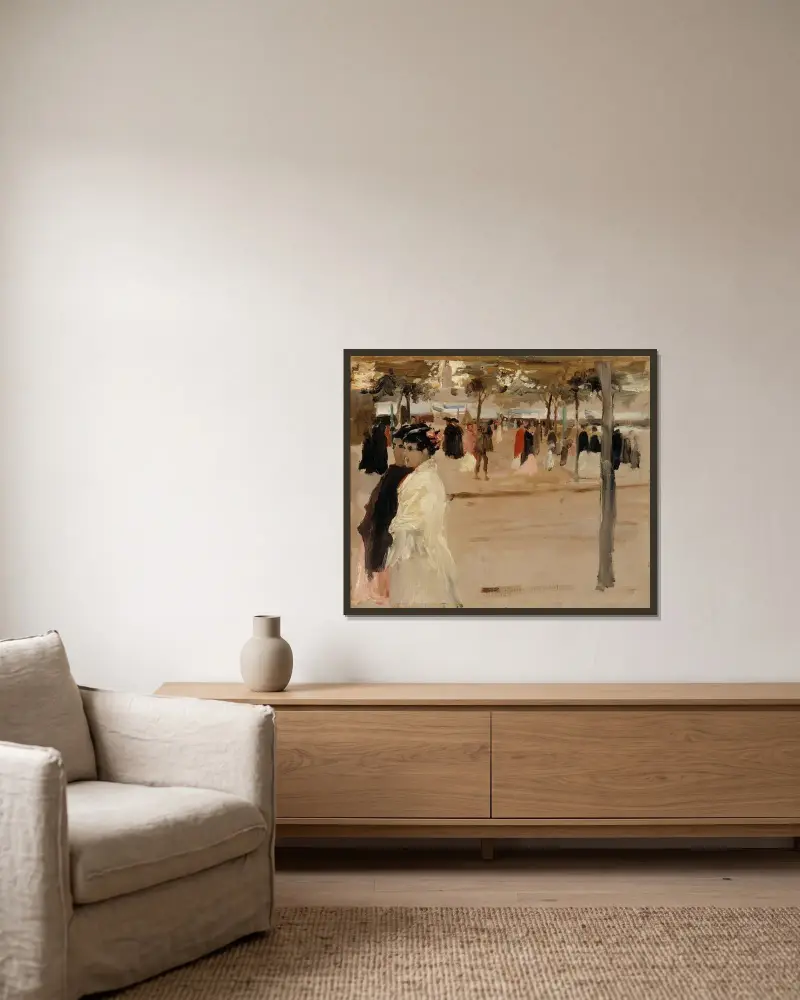 Study for the Shore Road in San Telmo, Seville, Albert Edelfelt w ramie na ścianie