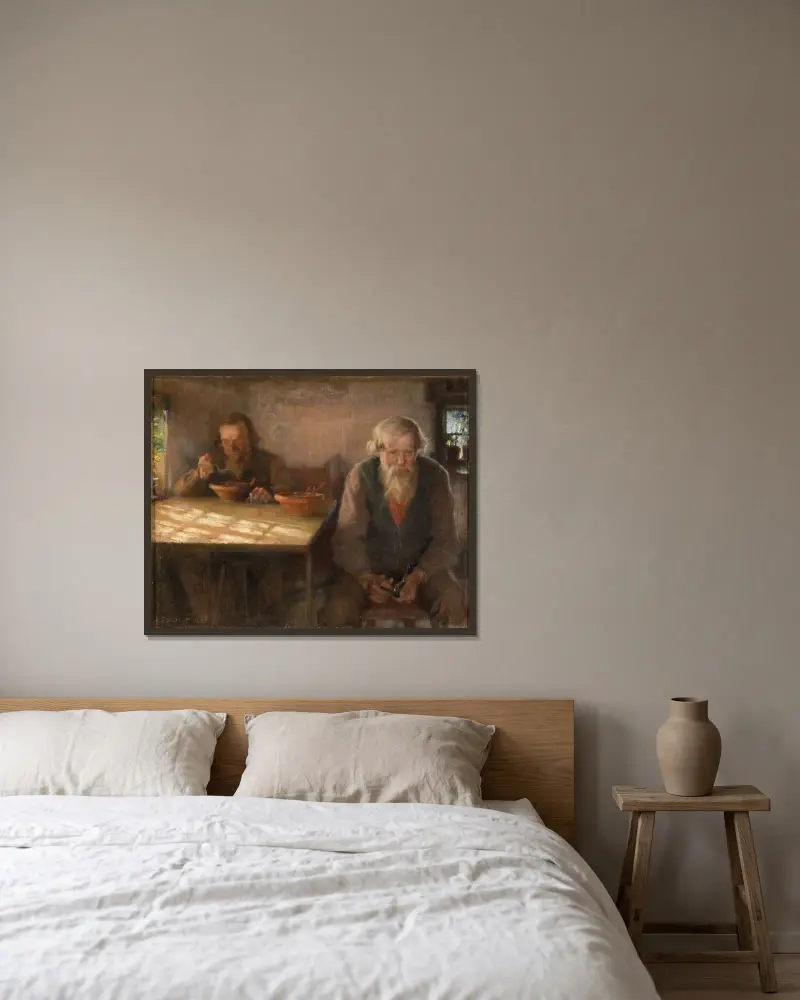 The Day of Rest, Albert Edelfelt w ramie na ścianie
