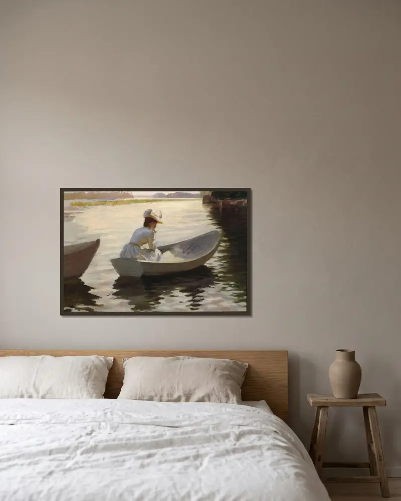 Woman in a boat, Albert Edelfelt w ramie na ścianie