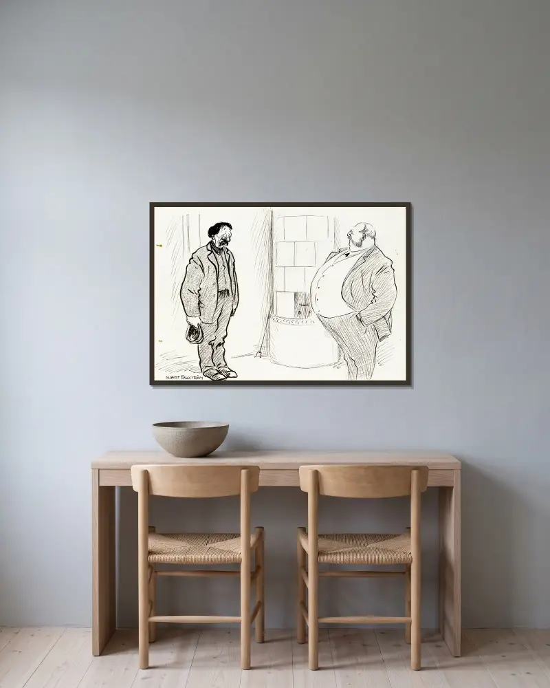 Pelle from Småland av Albert Engström inramad på en vägg