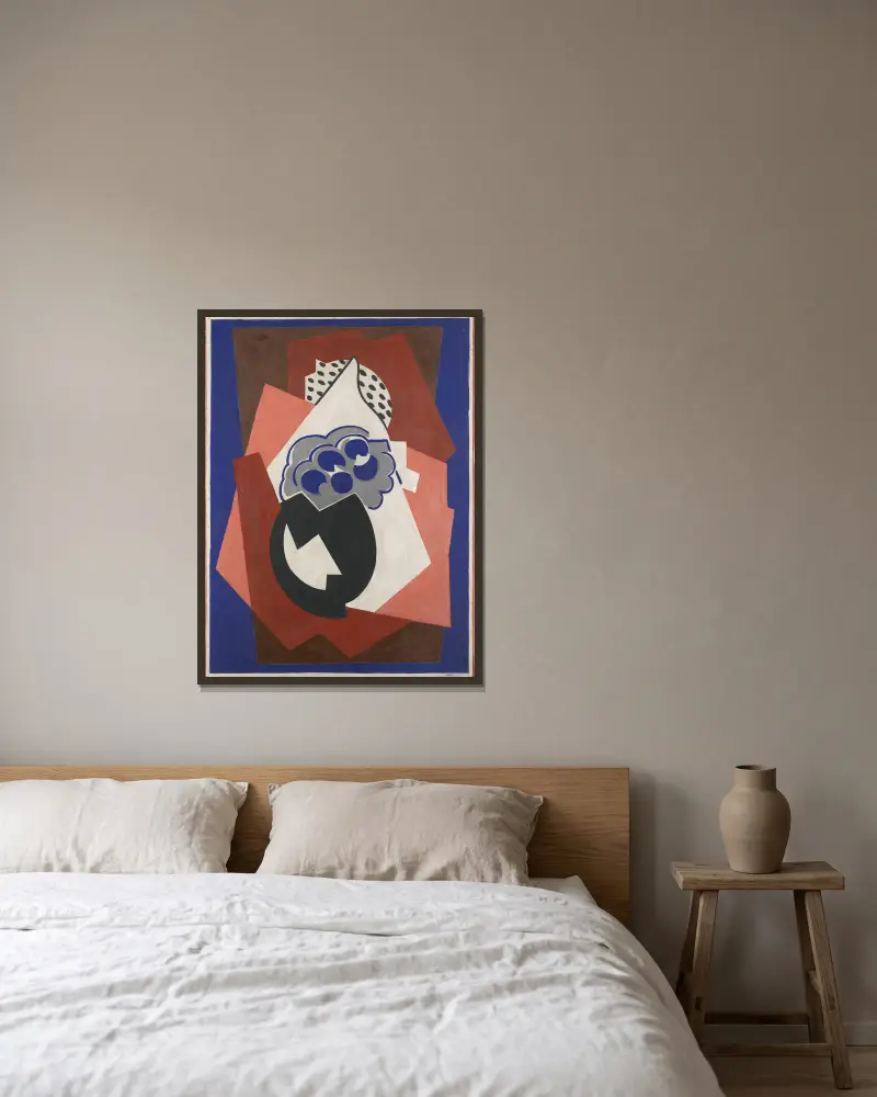 Composition au bol noir av Albert Gleizes inramad på en vägg