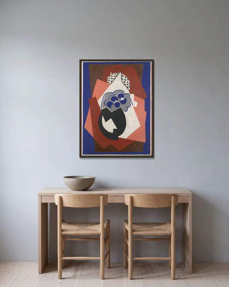 Composition au bol noir av Albert Gleizes inramad på en vägg