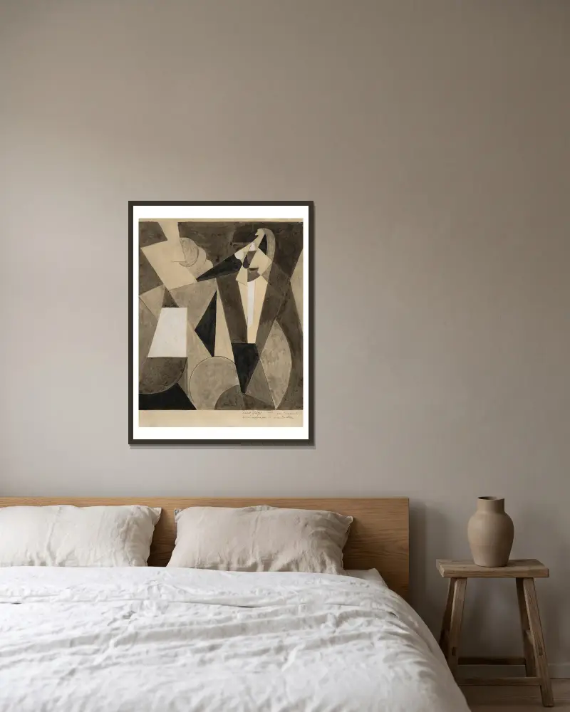 Igor Stravinsky av Albert Gleizes inramad på en vägg