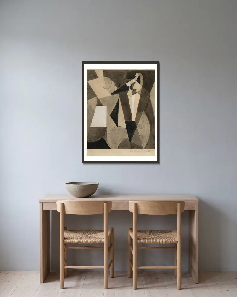 Igor Stravinsky av Albert Gleizes inramad på en vägg