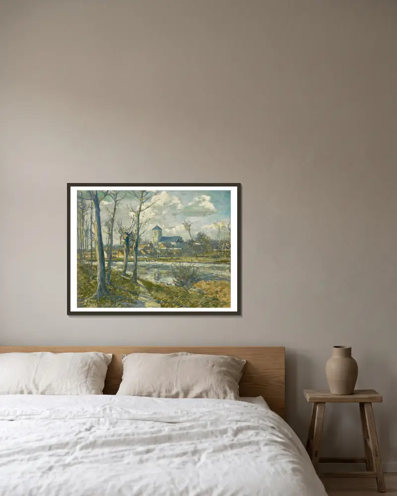 Paysage de Picardie av Albert Gleizes inramad på en vägg