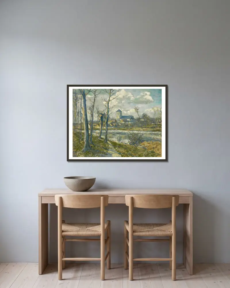 Paysage de Picardie av Albert Gleizes inramad på en vägg