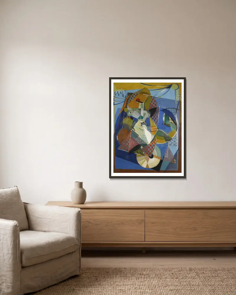 Vaudeville, Albert Gleizes v rámu na stěně