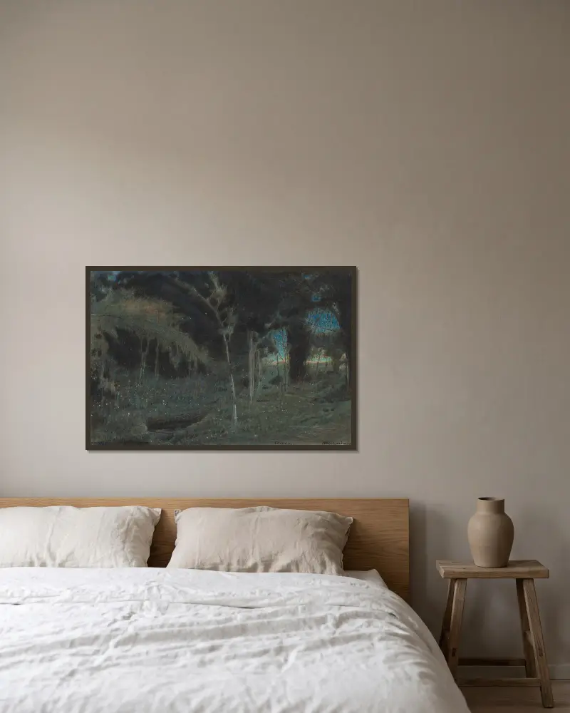 Glühwürmchen, Trinidad von Albert Goodwin gerahmt an einer Wand