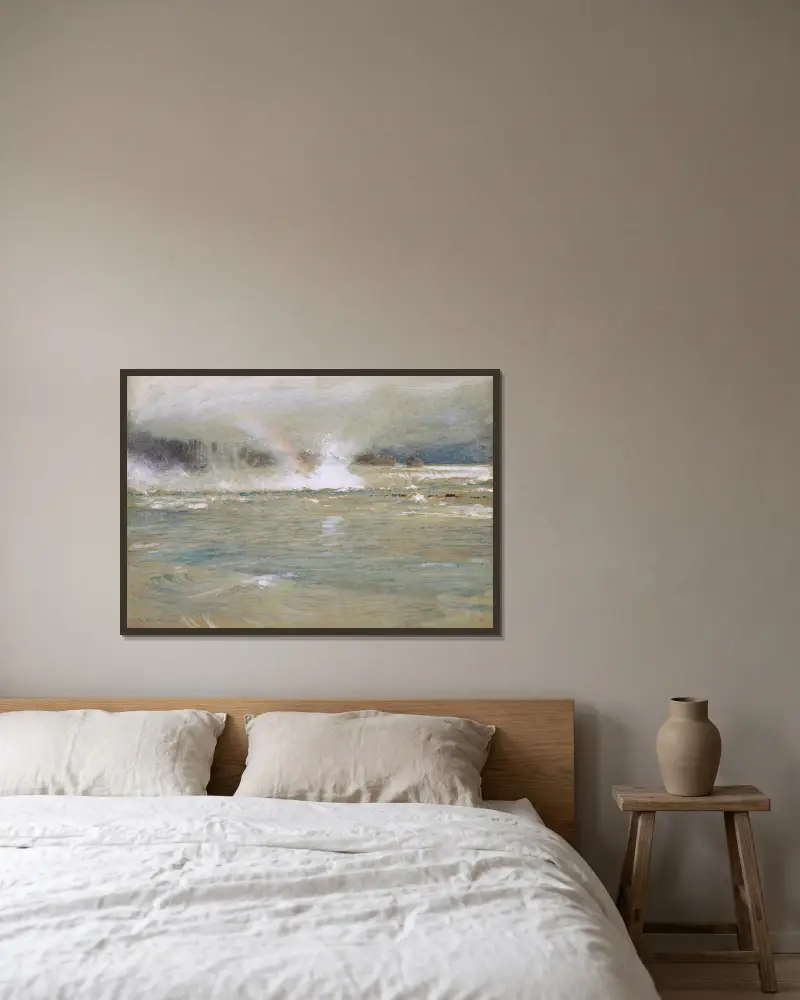 Über den Hufeisenfall, Niagara von Albert Goodwin gerahmt an einer Wand