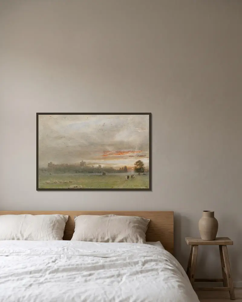 Windsor Castle von Albert Goodwin gerahmt an einer Wand