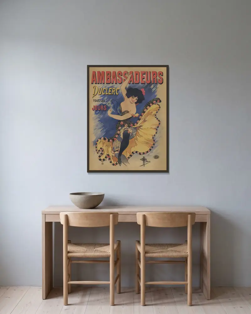 Ambassadeurs. Duclerc, alla dagar av Albert Guillaume inramad på en vägg