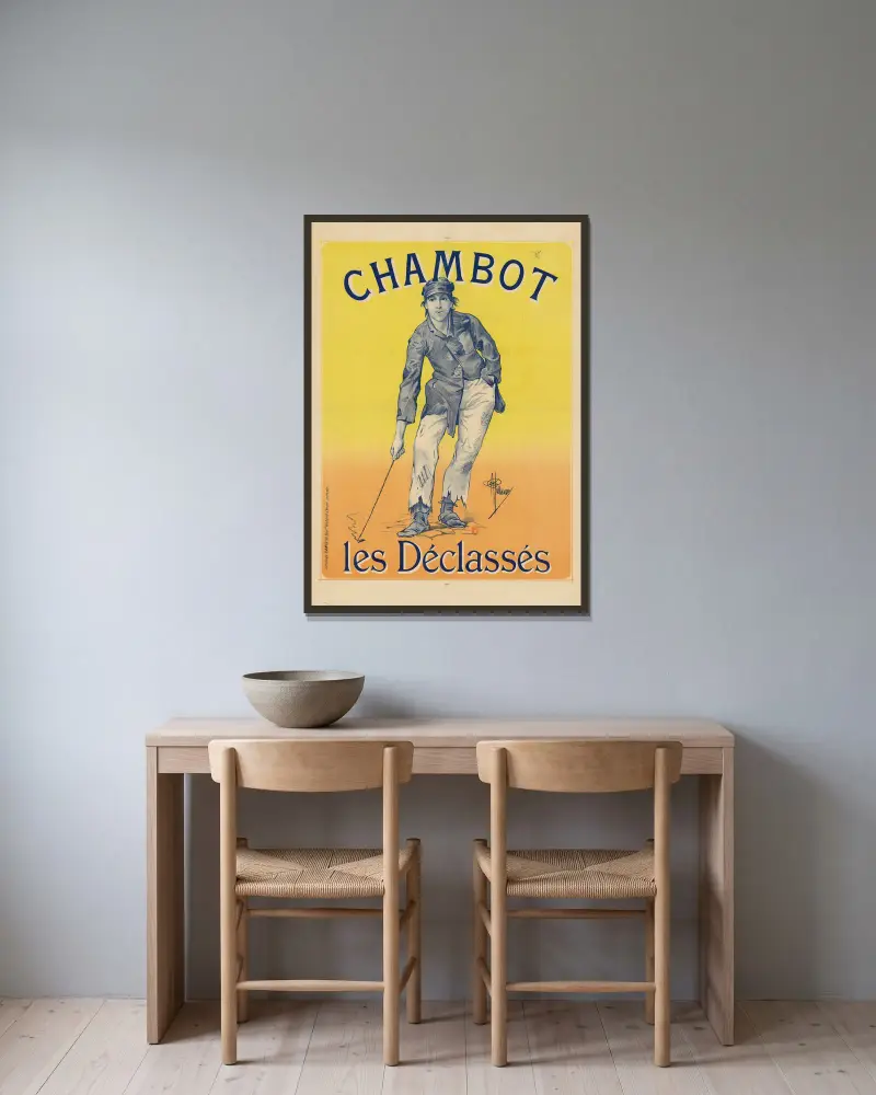Chambot. Les déclassés av Albert Guillaume inramad på en vägg