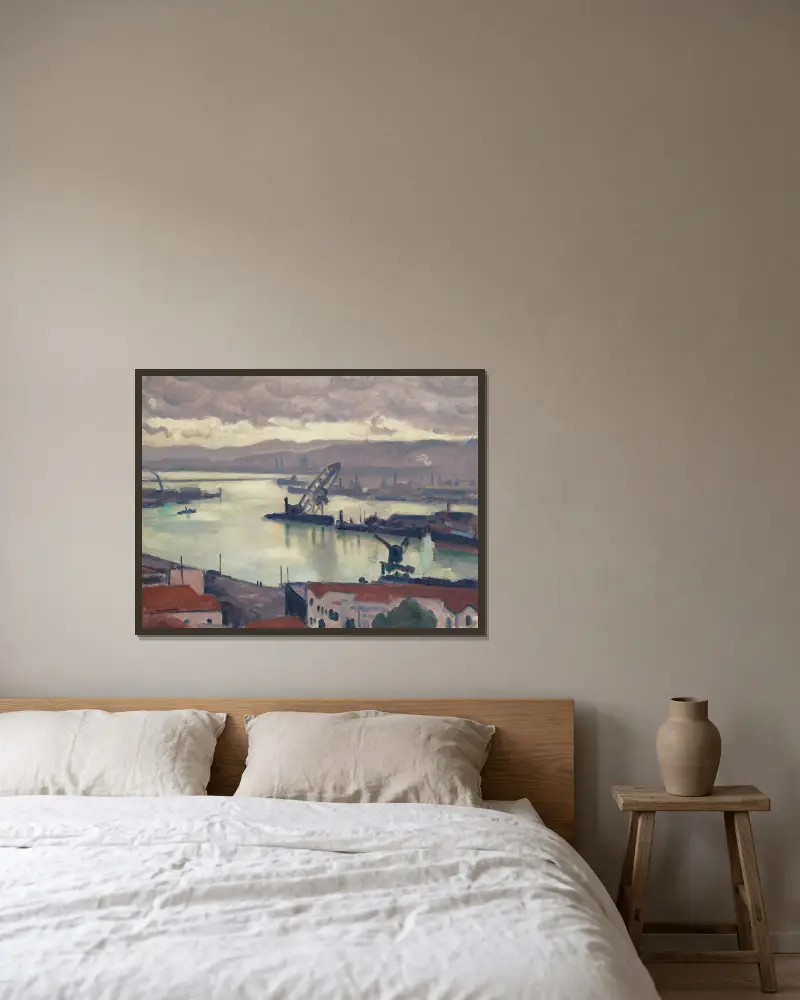 Alžír, šedivé počasí, Albert Marquet v rámu na stěně
