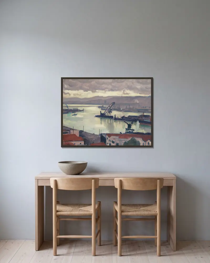Alžír, šedivé počasí, Albert Marquet v rámu na stěně