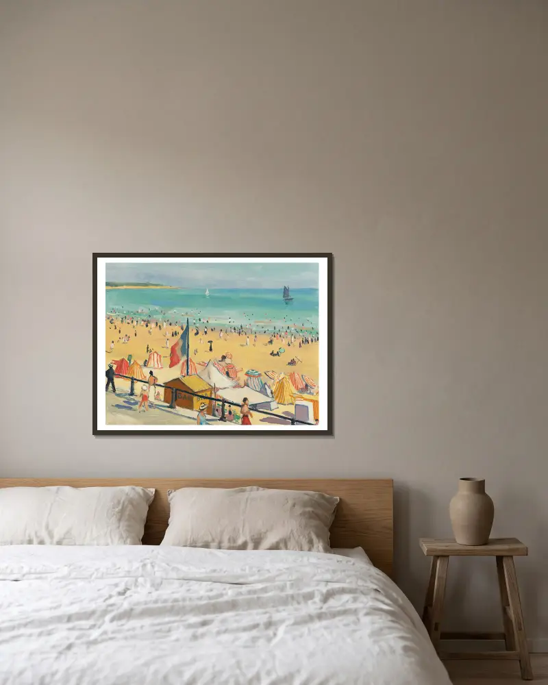 La Plage, Sables D’olonne av Albert Marquet inramad på en vägg