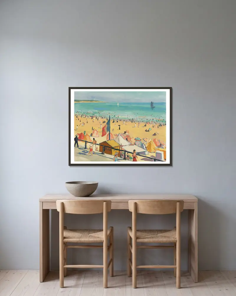 La Plage, Sables D’olonne av Albert Marquet inramad på en vägg