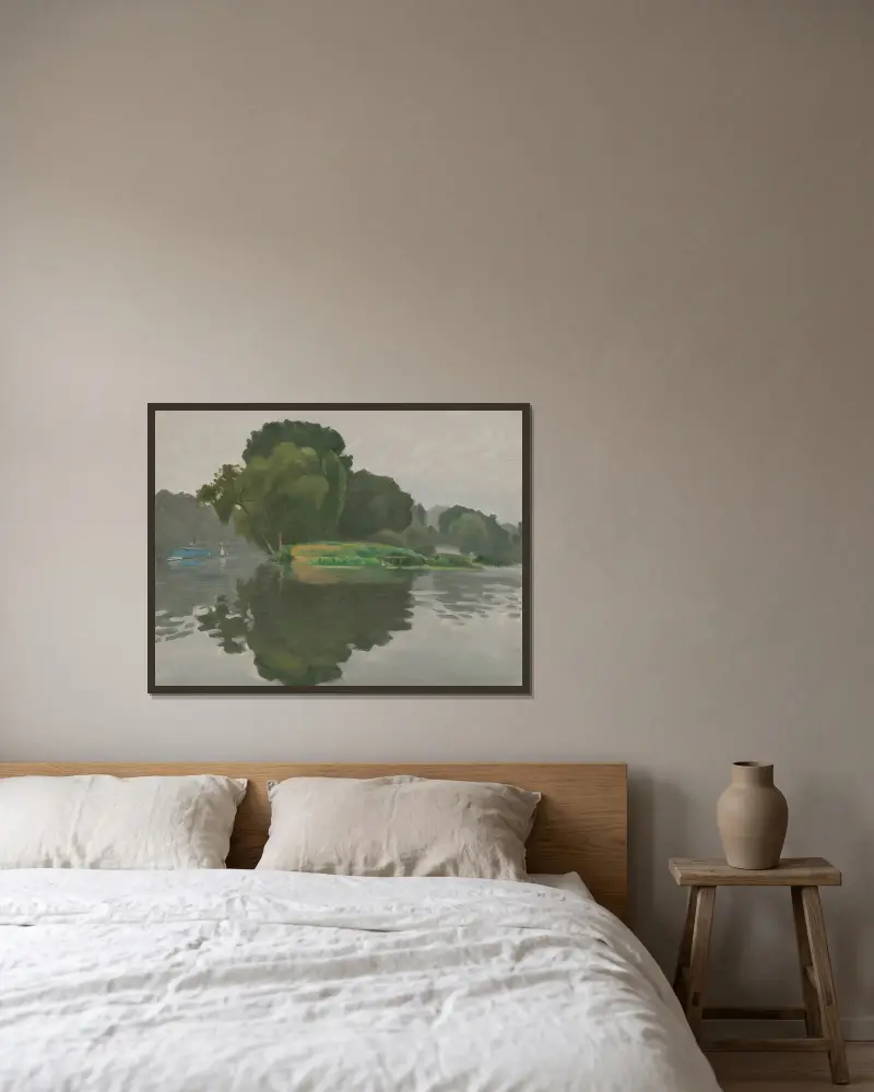 Wyspa, Poissy, Albert Marquet w ramie na ścianie