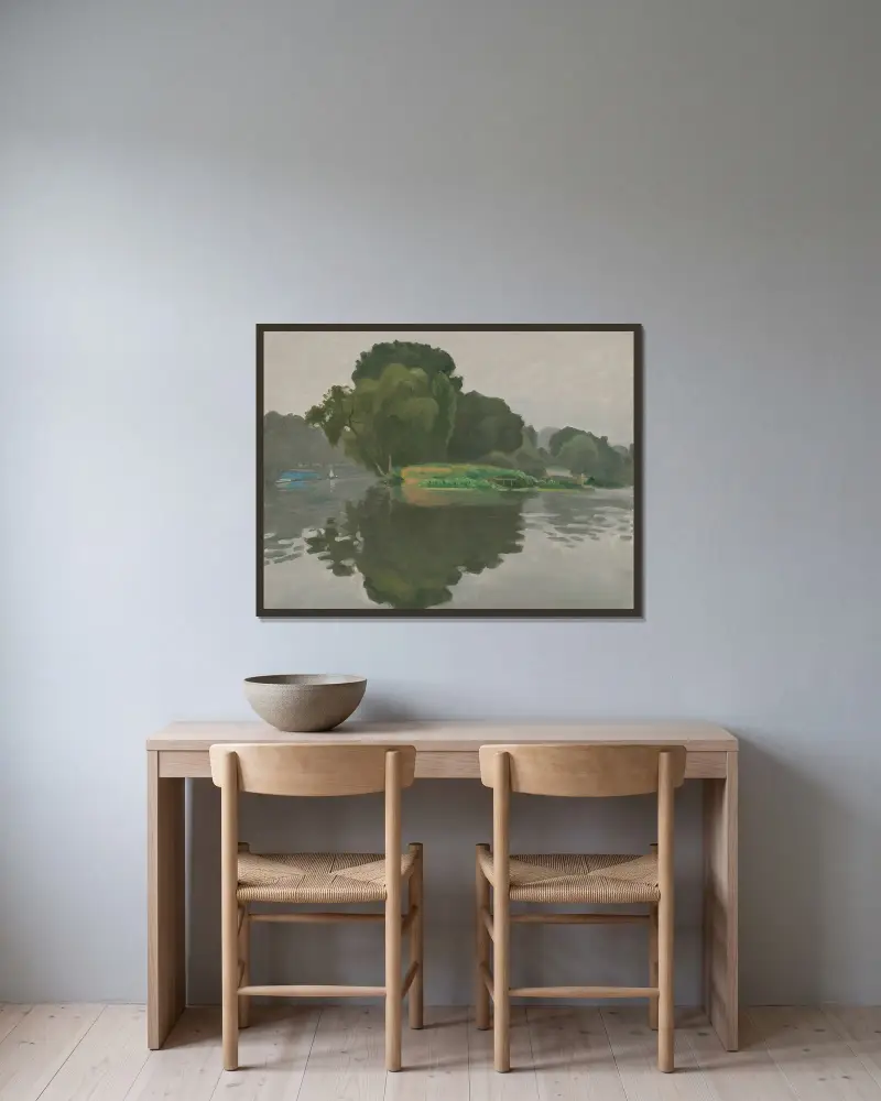 Wyspa, Poissy, Albert Marquet w ramie na ścianie