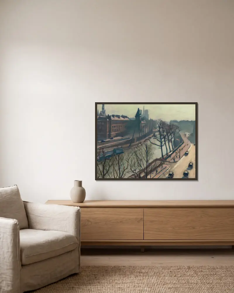 Pont Saint-Michel von Albert Marquet gerahmt an einer Wand