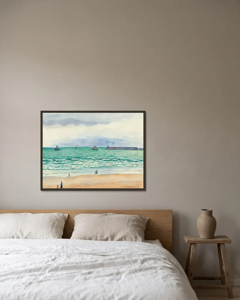 Sables D’olonne av Albert Marquet inramad på en vägg