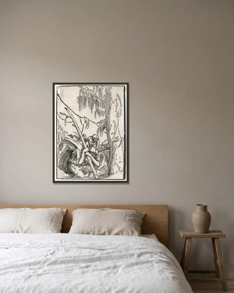 Święty Krzysztof, Albrecht Altdorfer w ramie na ścianie