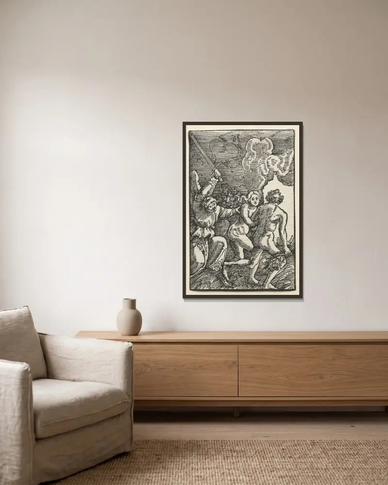 Vyhnání z ráje, Albrecht Altdorfer v rámu na stěně