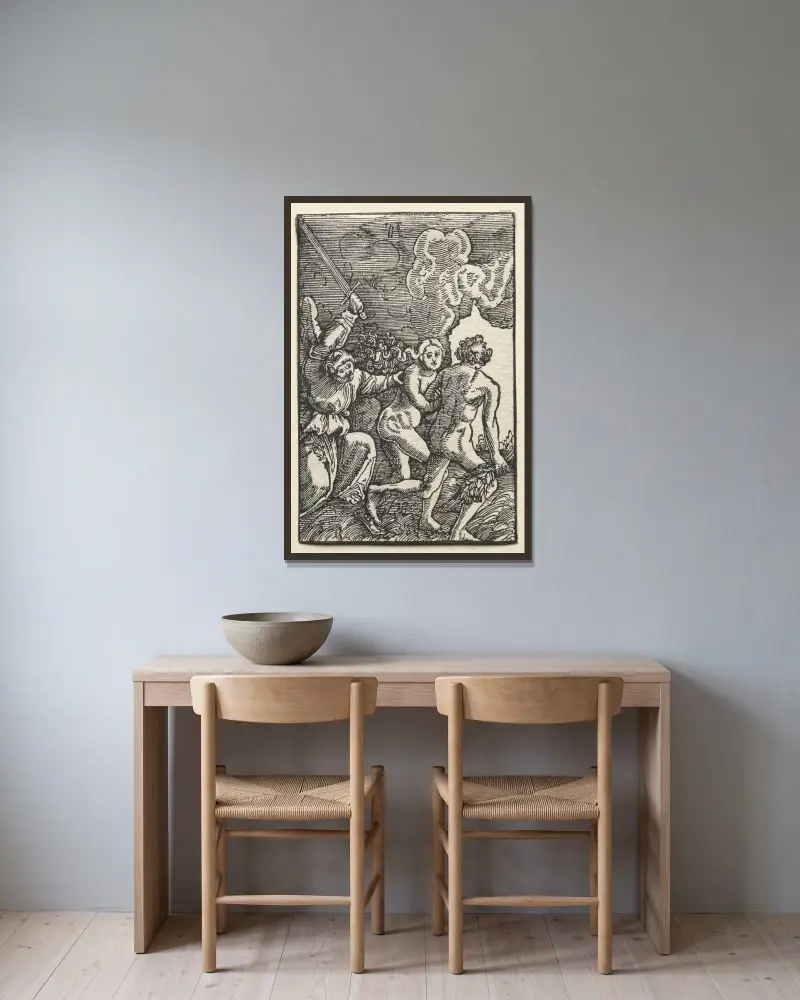 Vyhnání z ráje, Albrecht Altdorfer v rámu na stěně